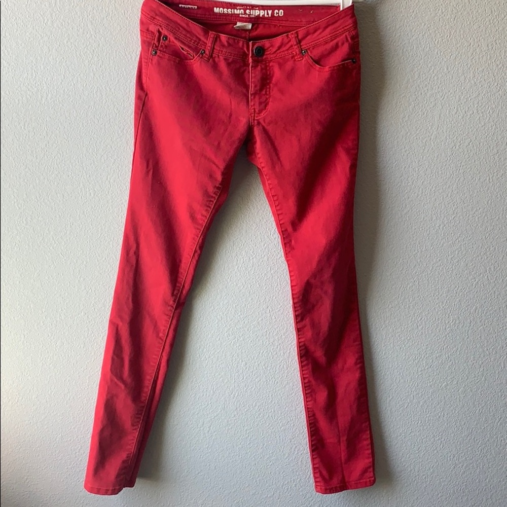 Mossimo Red Jeans Size 7/Fit 6